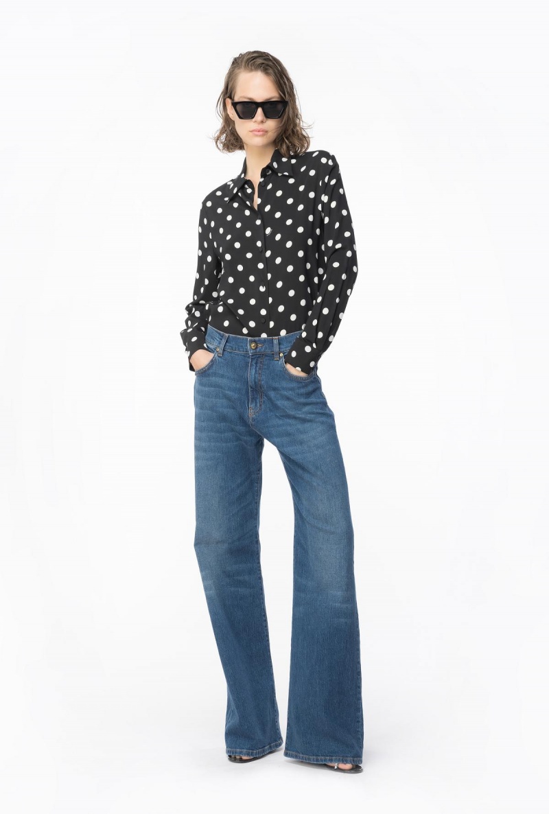 BLACK/WHITE Pinko Polka-dot shirt | XMYBH46055