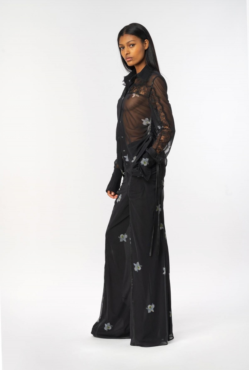 BLACK/WHITE Pinko Reimagine transparent shirt by Patrick McDowell | DMYKV82330
