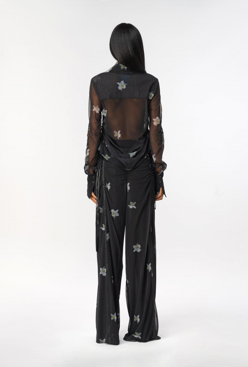 BLACK/WHITE Pinko Reimagine transparent shirt by Patrick McDowell | DMYKV82330