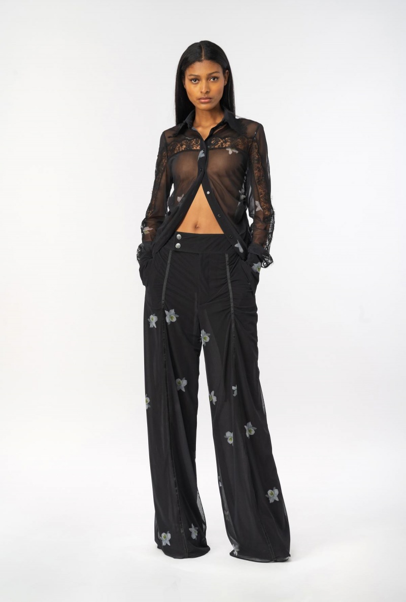 BLACK/WHITE Pinko Reimagine transparent shirt by Patrick McDowell | DMYKV82330