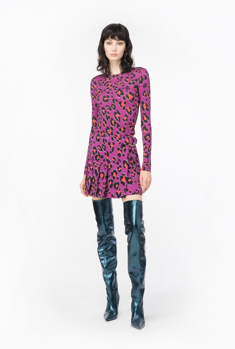 BOUGAINVILLEA/ORANGE/BLACK Pinko Psychedelic animal-print sweater | PMYER89899