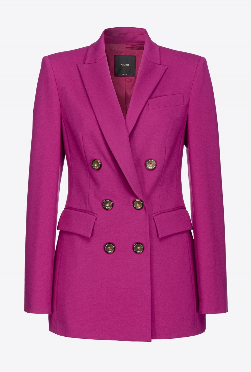 BOUGAINVILLEA PURPLE Pinko Double-breasted full Milano blazer | MYCVG99364