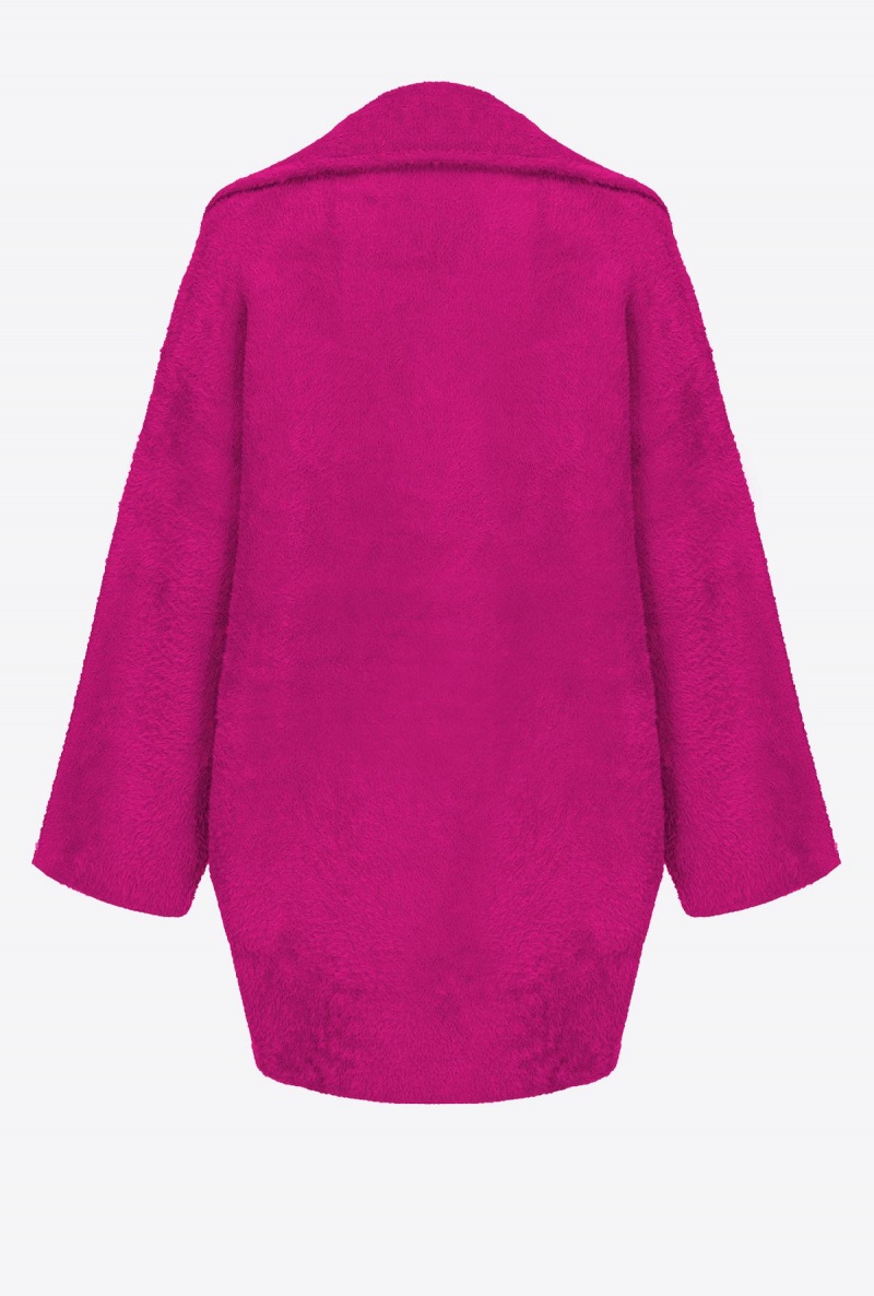 BOUGAINVILLEA PURPLE Pinko Faux fur cocoon coat | MYDFL23009