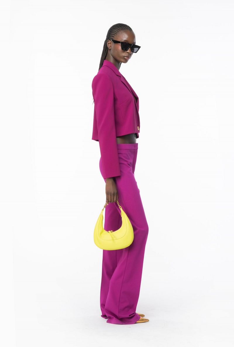 BOUGAINVILLEA PURPLE Pinko Flared full Milano trousers | GMYEC26510