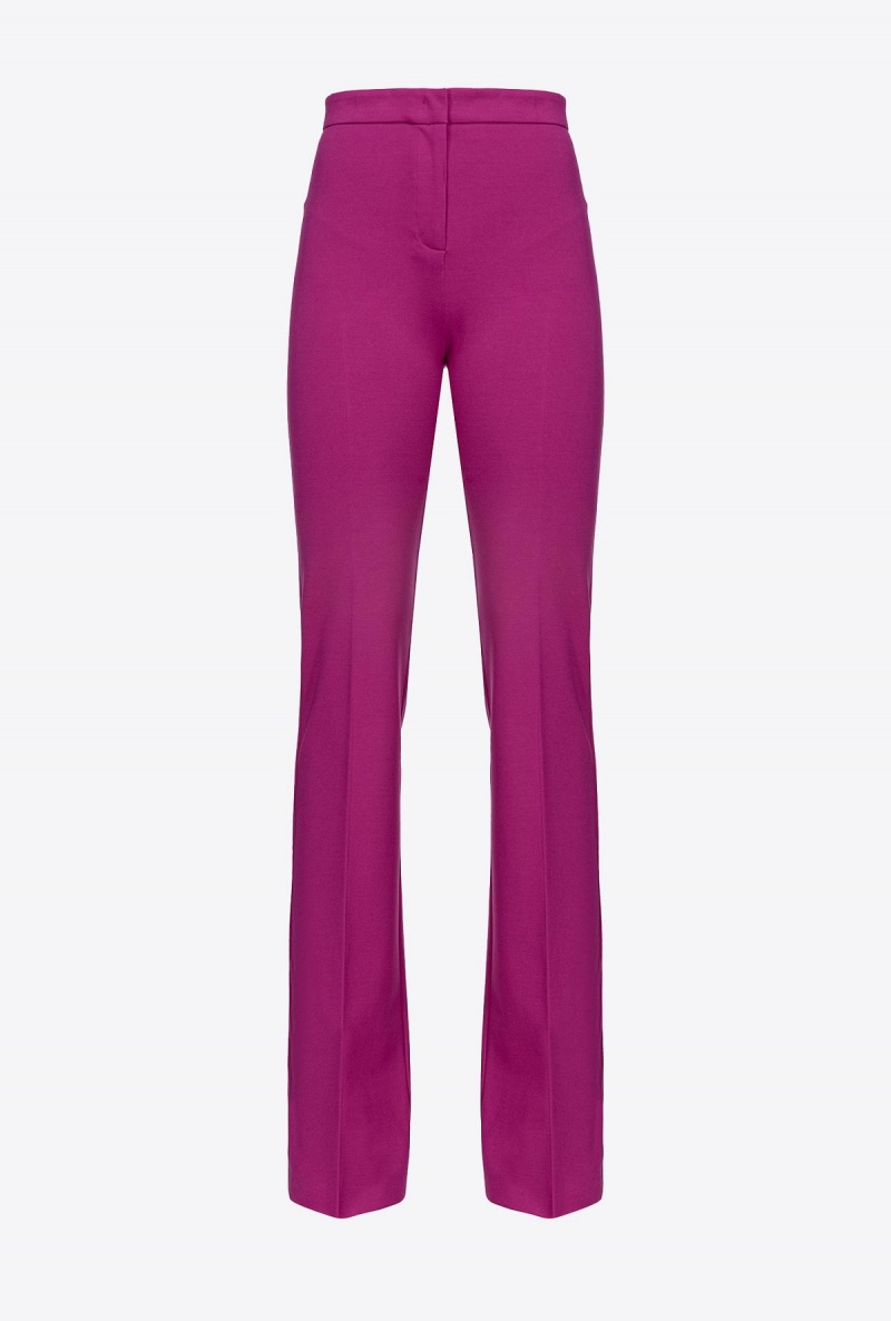 BOUGAINVILLEA PURPLE Pinko Flared full Milano trousers | GMYEC26510