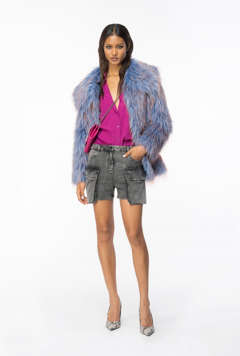 BOUGAINVILLEA PURPLE Pinko Logo jacquard shirt | AMYWC61319