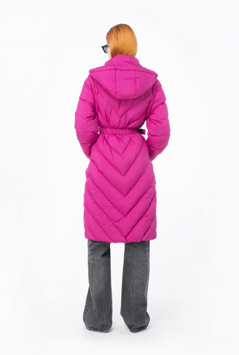 BOUGAINVILLEA PURPLE Pinko Long padded chevron jacket | MYQAV82260