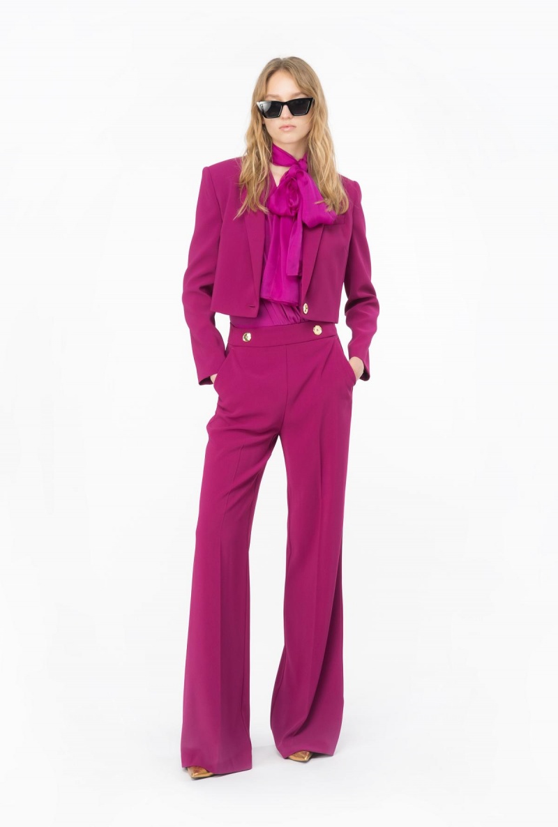 BOUGAINVILLEA PURPLE Pinko Silk chiffon bodysuit | MYEAH55248