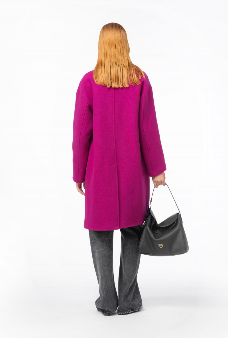 BOUGAINVILLEA PURPLE Pinko Single-breasted cloth coat | TMYWZ32836