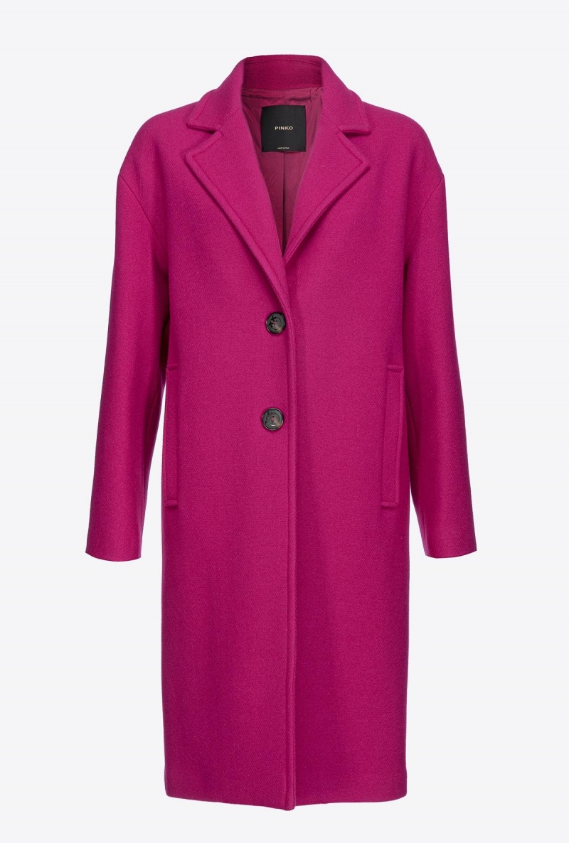 BOUGAINVILLEA PURPLE Pinko Single-breasted cloth coat | TMYWZ32836