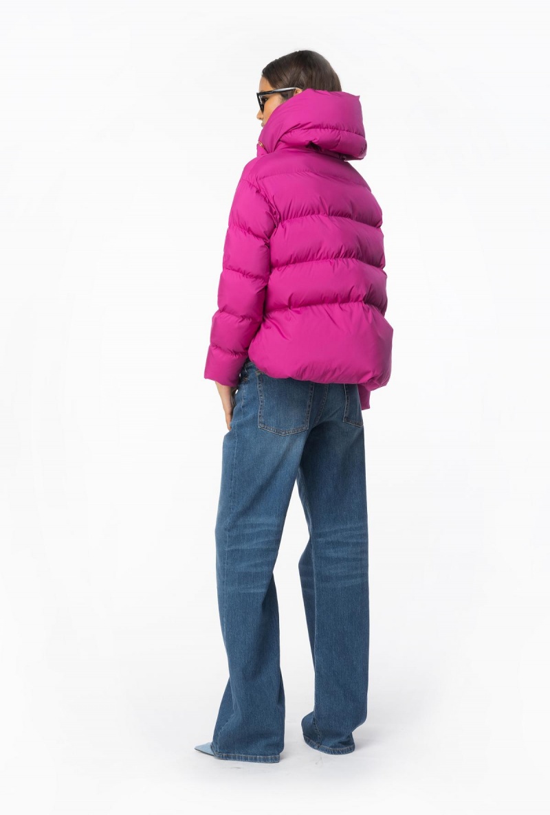 BOUGAINVILLEA PURPLE Pinko Technical canvas jacket with hood | MYIIZ67172