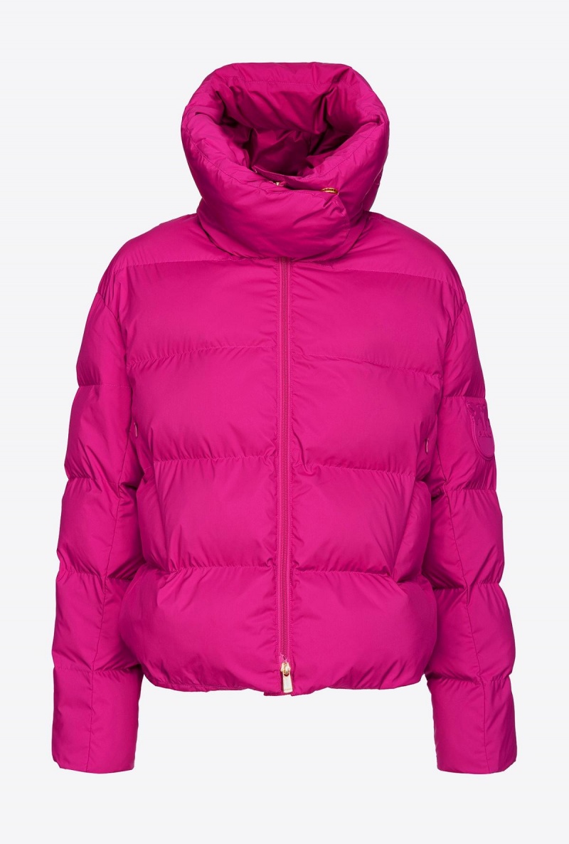 BOUGAINVILLEA PURPLE Pinko Technical canvas jacket with hood | MYIIZ67172