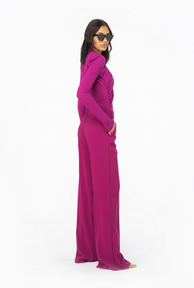 BOUGAINVILLEA PURPLE Pinko Trousers with golden buttons | LMYSX55798