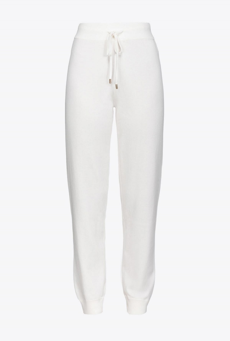 BRIGHT WHITE Pinko Fleece joggers | MYICD57169