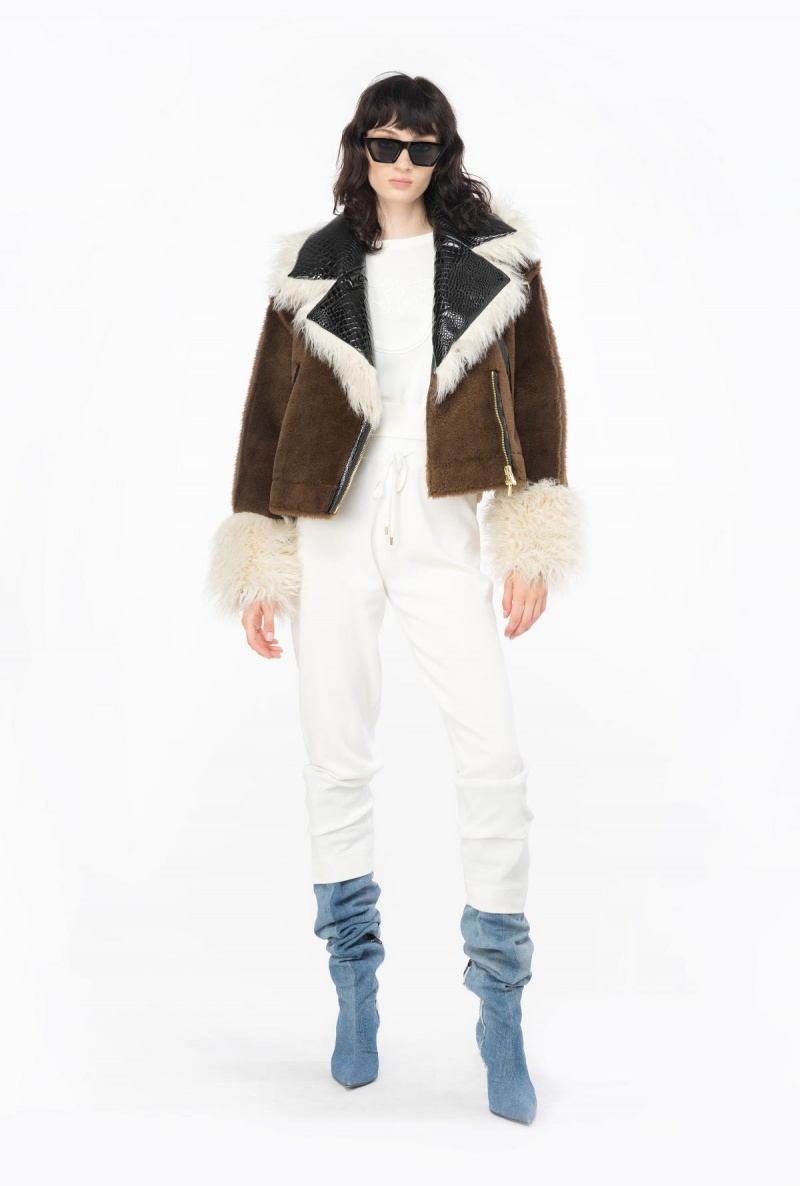 BRIGHT WHITE Pinko Fleece joggers | MYICD57169