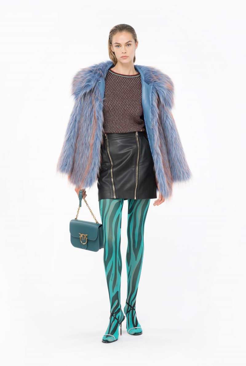 BURGUNDY/GREEN Pinko Lurex mesh jacquard pullover | GMYEC23193