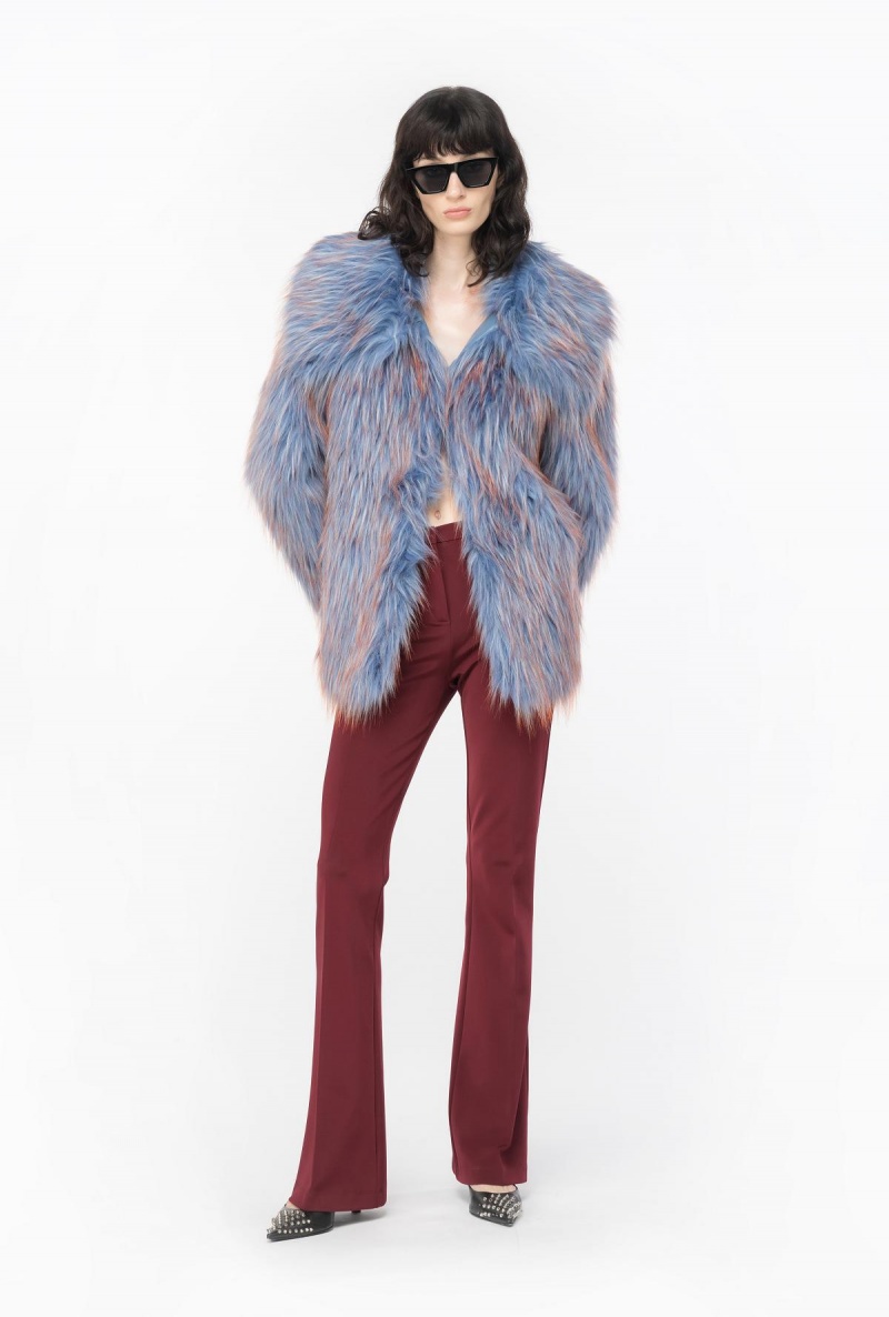 BURGUNDY-PORT ROYALE Pinko Flared flowing neoprene trousers | TMYWZ99935
