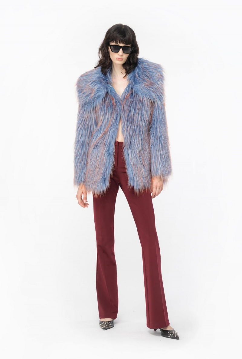 BURGUNDY-PORT ROYALE Pinko Flared flowing neoprene trousers | TMYWZ99935