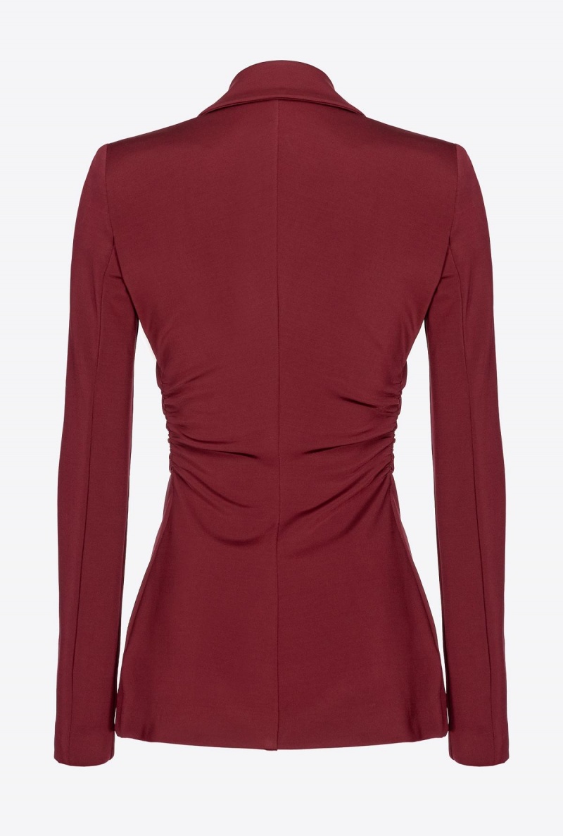 BURGUNDY-PORT ROYALE Pinko Slim-fit blazer in technical fabric | MYQCS51016