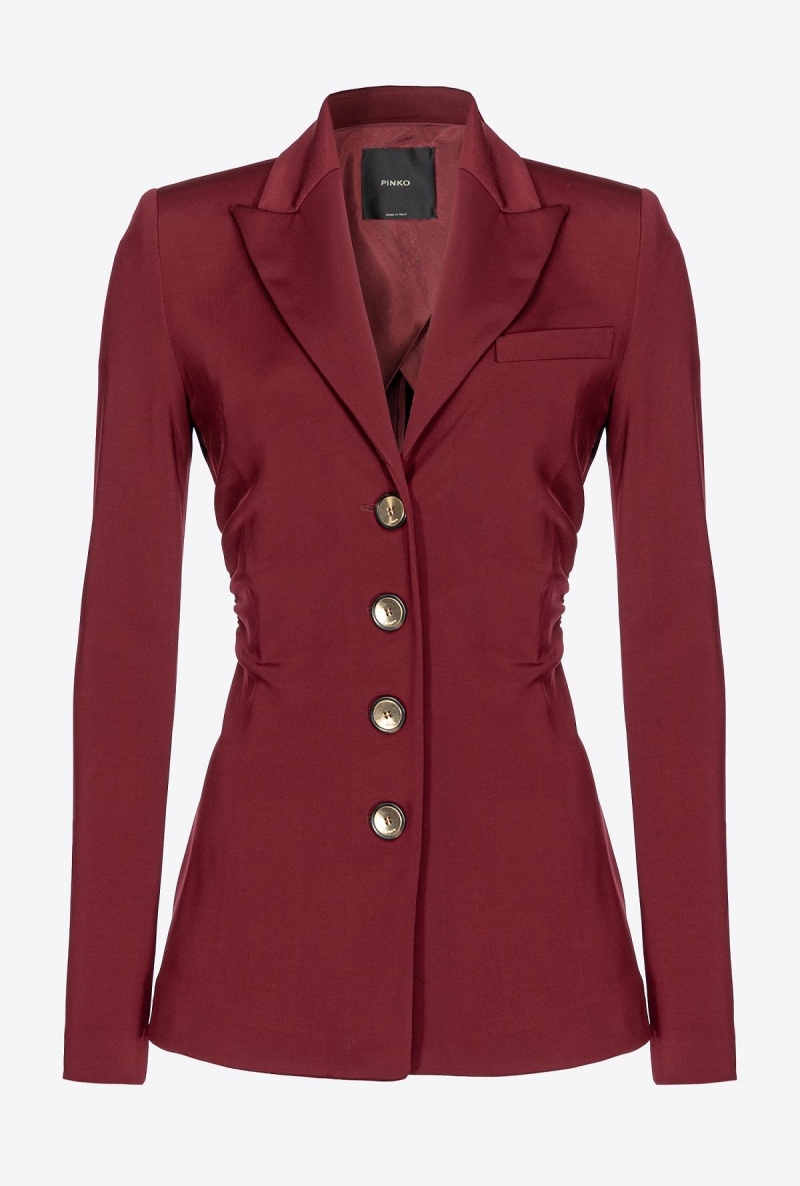 BURGUNDY-PORT ROYALE Pinko Slim-fit blazer in technical fabric | MYQCS51016