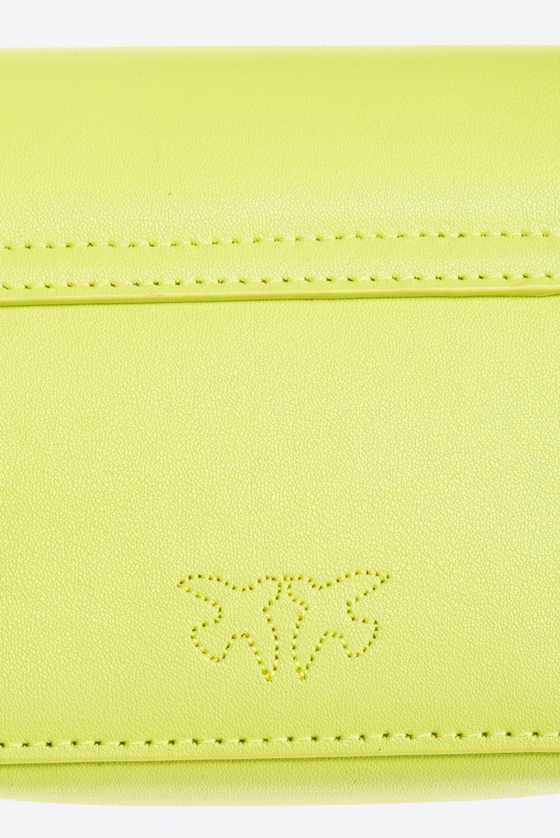 CITRON YELLOW-ANTIQUE GOLD Pinko Baby Love Bag Click Hexagon Simply | AMYWC46323