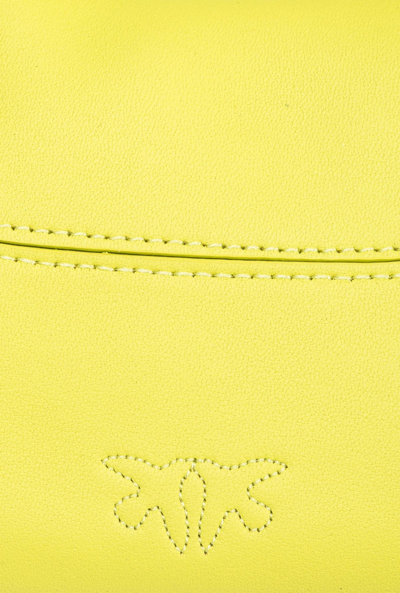 CITRON YELLOW-ANTIQUE GOLD Pinko Mini Brioche Bag Hobo | XMYGW50215