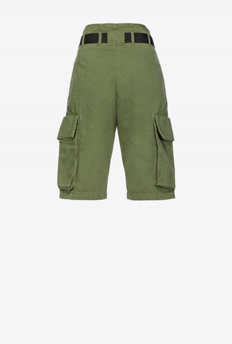 CYPRESS GREEN Pinko Cargo Bermuda shorts | MYEAH19031