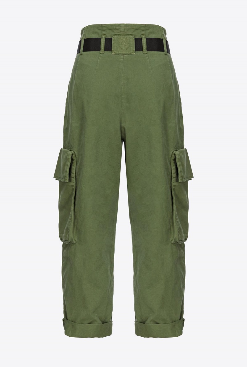 CYPRESS GREEN Pinko Oversized cargo trousers | DMYVO95254