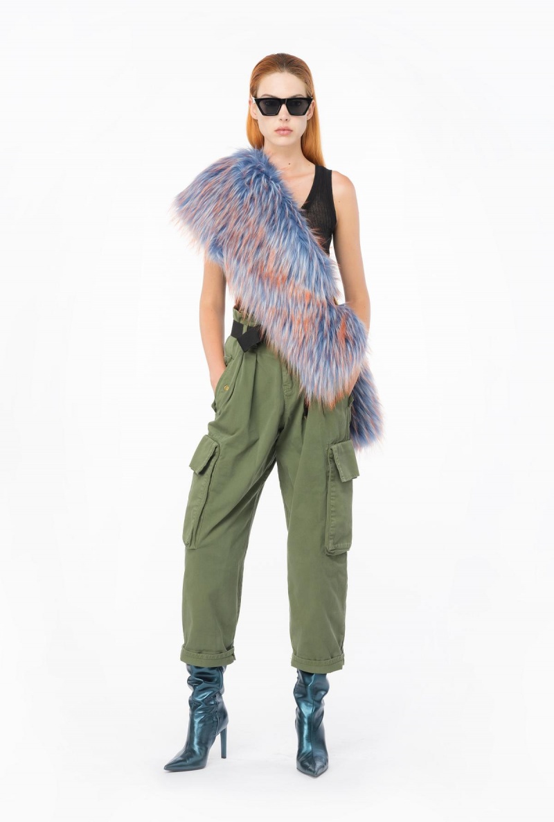CYPRESS GREEN Pinko Oversized cargo trousers | DMYVO95254