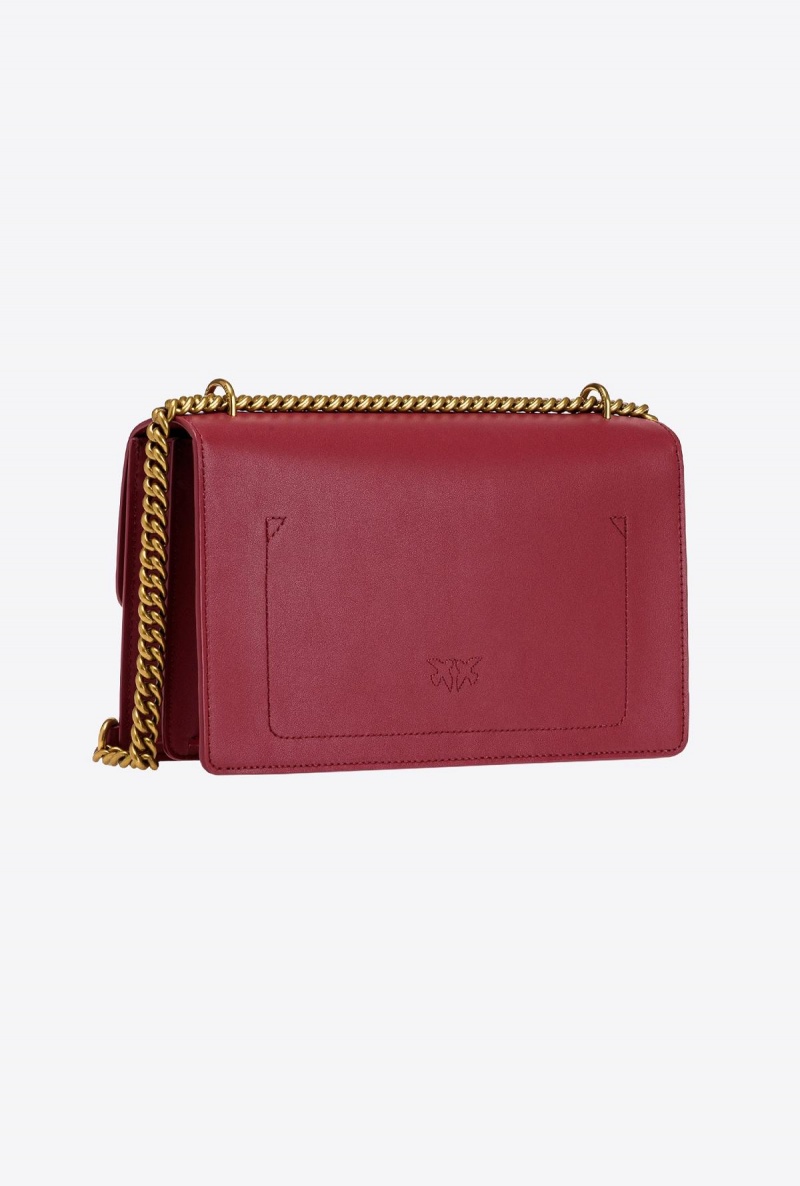 DARK RED-ANTIQUE GOLD Pinko Classic Love Bag One Simply | EMYVG99683