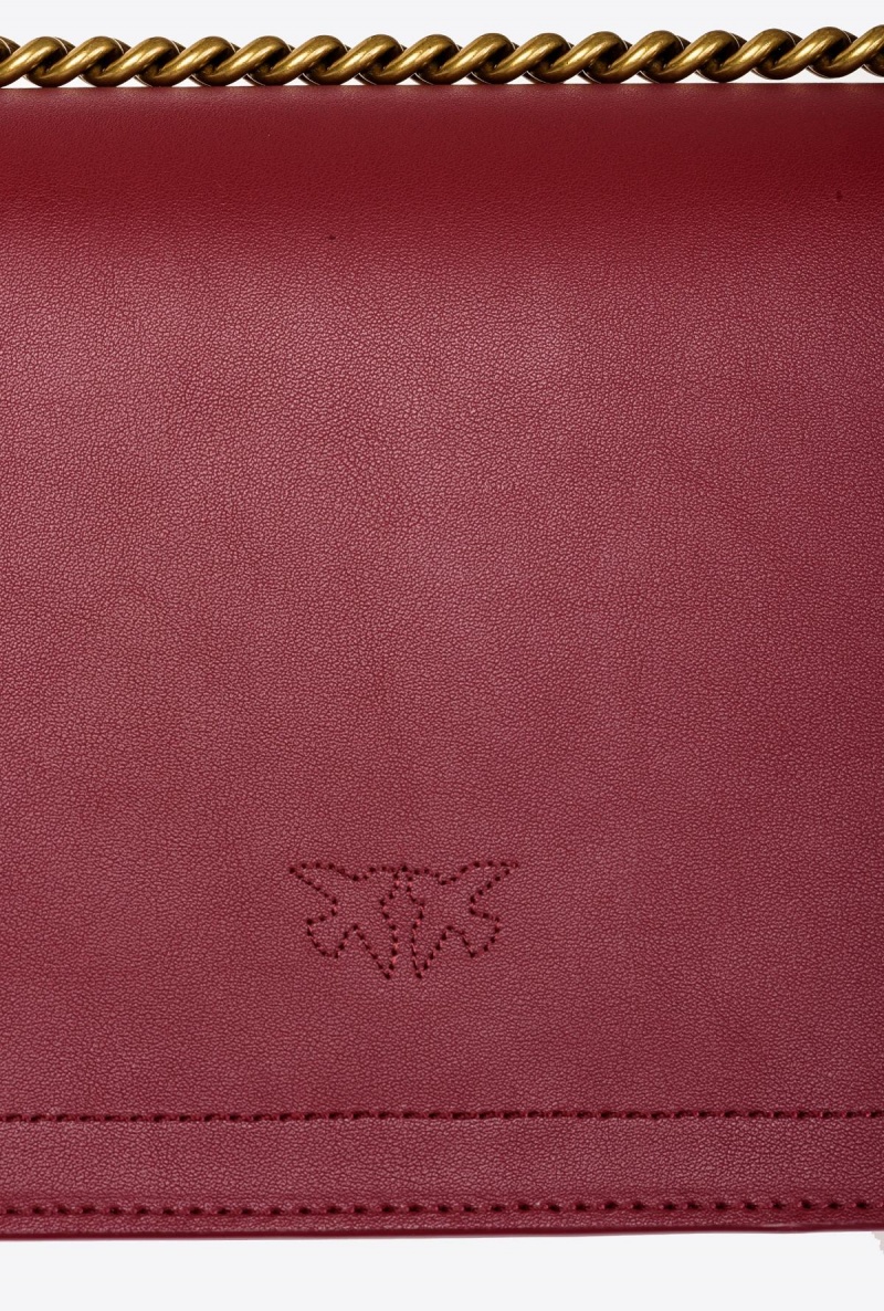 DARK RED-ANTIQUE GOLD Pinko Classic Love Bag One Simply | EMYVG99683