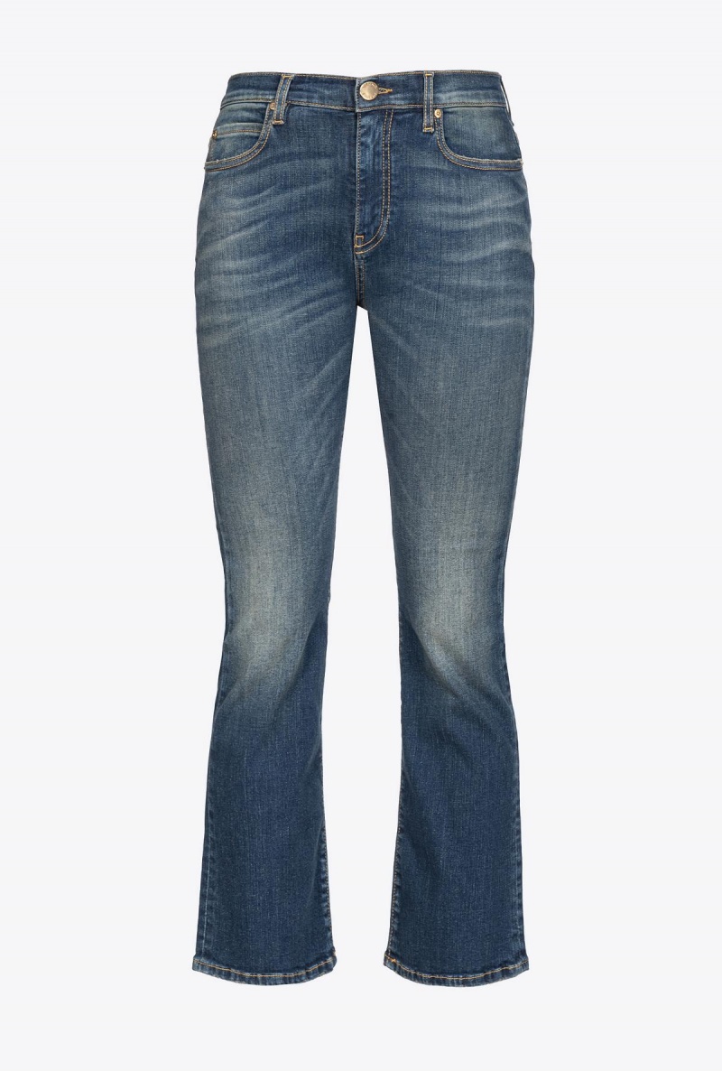 DARK DIRTY WASH Pinko Stretch denim bootcut jeans | MYEAH28911