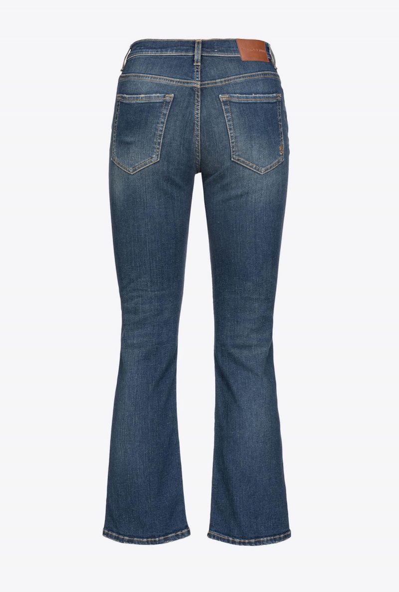 DARK DIRTY WASH Pinko Stretch denim bootcut jeans | MYEAH28911