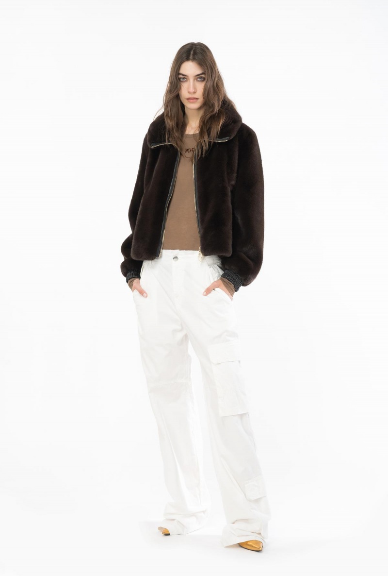 DARK EARTH Pinko Long-sleeved sweater with Love Birds embroidery | MYNEJ94502