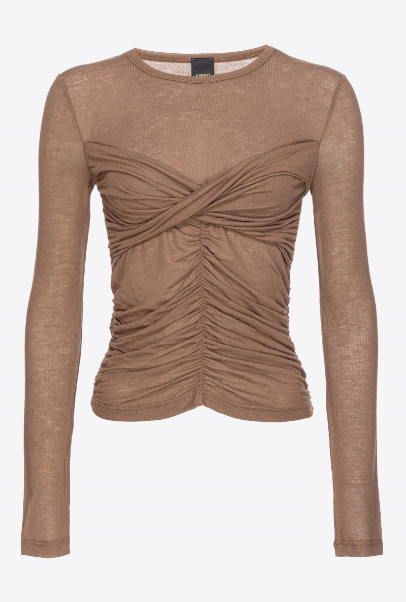DARK EARTH Pinko Sweater with front gathering | MYJKU22769