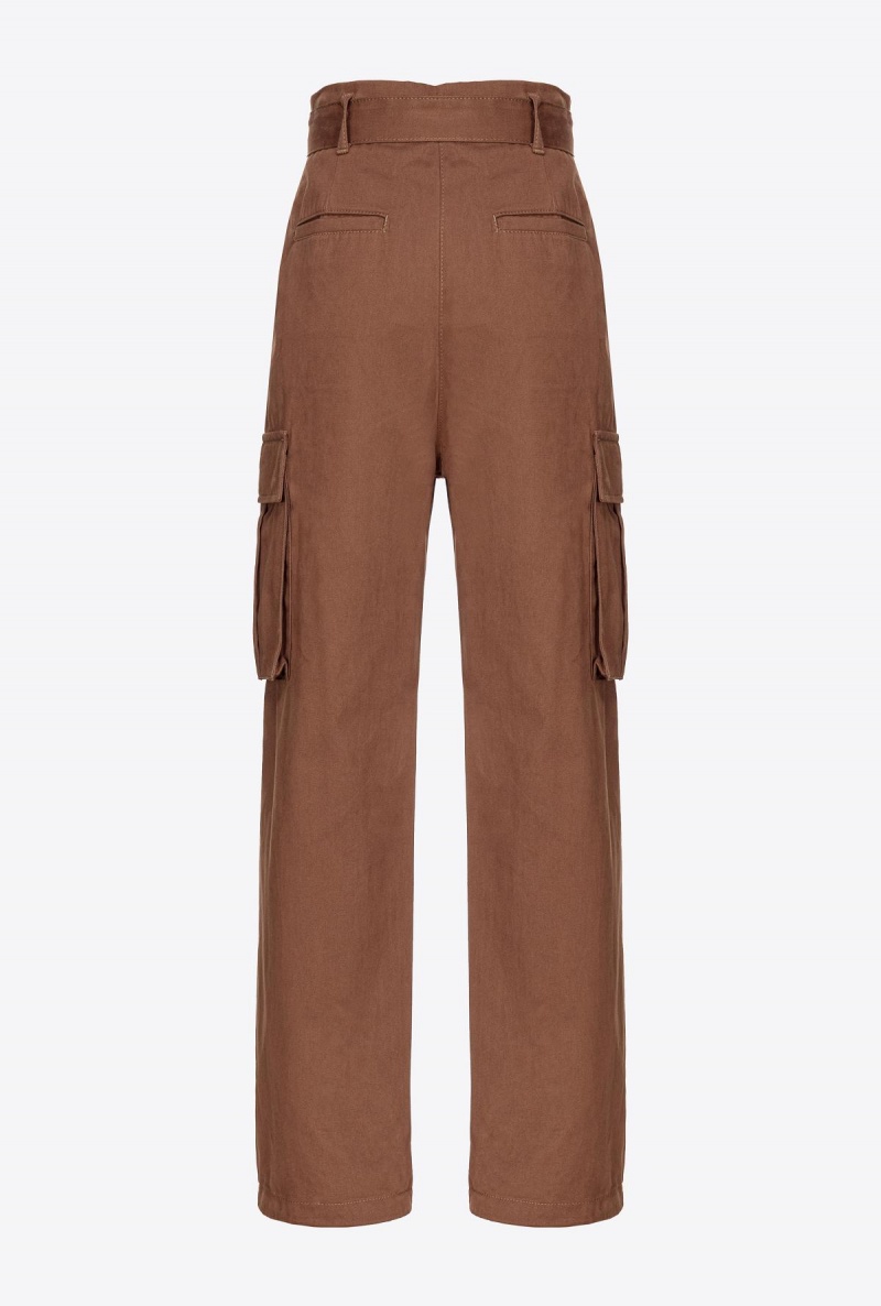 DARK EARTH Pinko Washed cotton cargo trousers | LMYTR84228