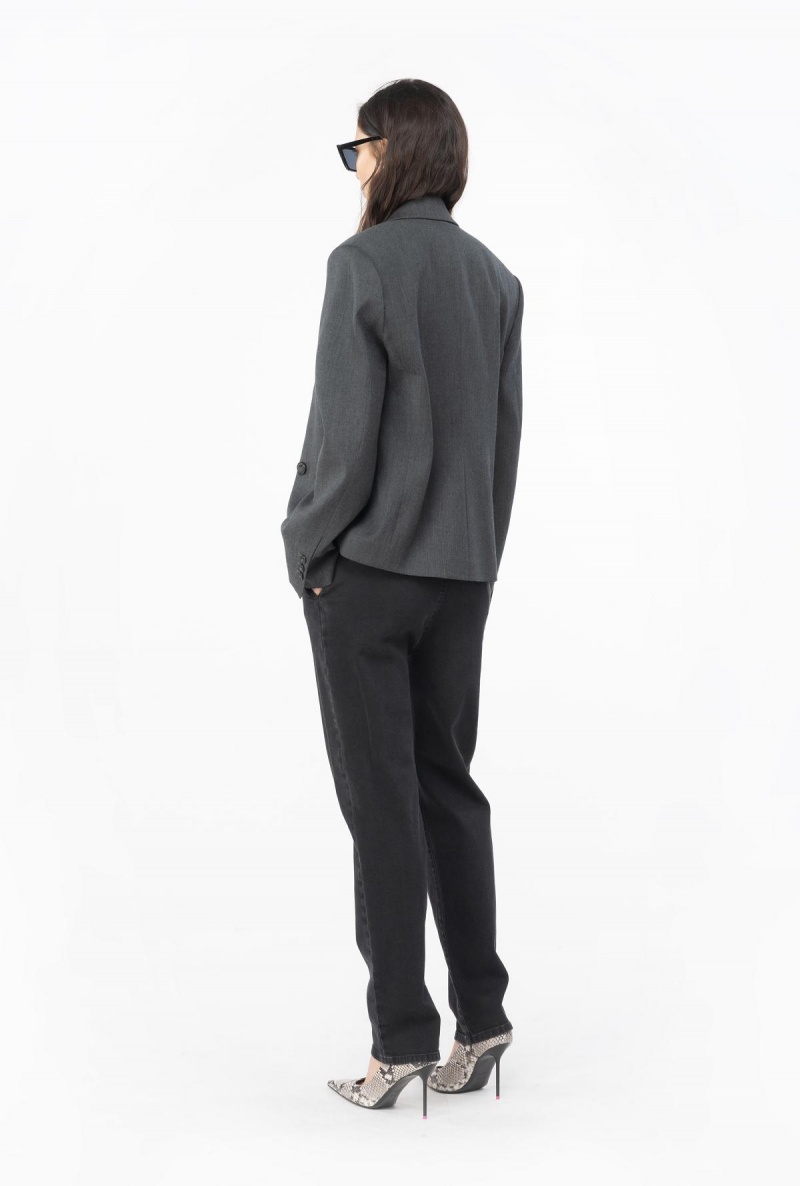 DARK GREY Pinko Jeggings with bustier detail | UMYND99658