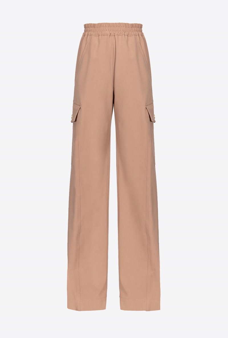 DARK LATTE Pinko Flowing cargo trousers | BMYSO96983