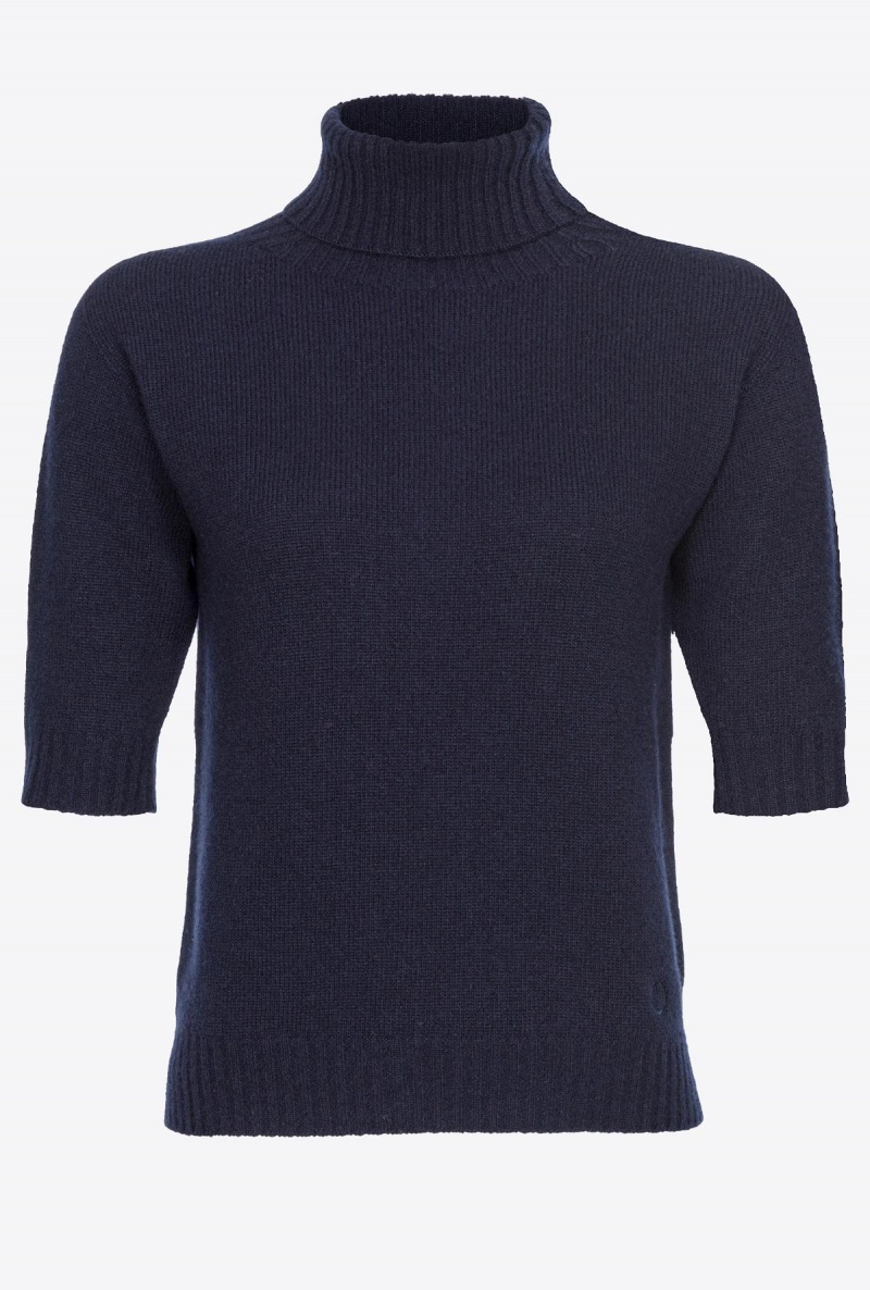 DARK NAVY BLUE Pinko Cashmere-blend high-neck sweater | MYJZR55699