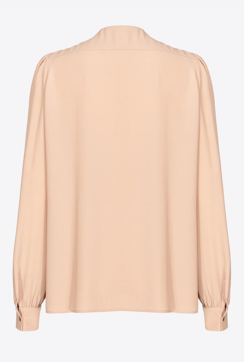 DESERT PINK Pinko Crepe de Chine blouse with sash | UMYND53123