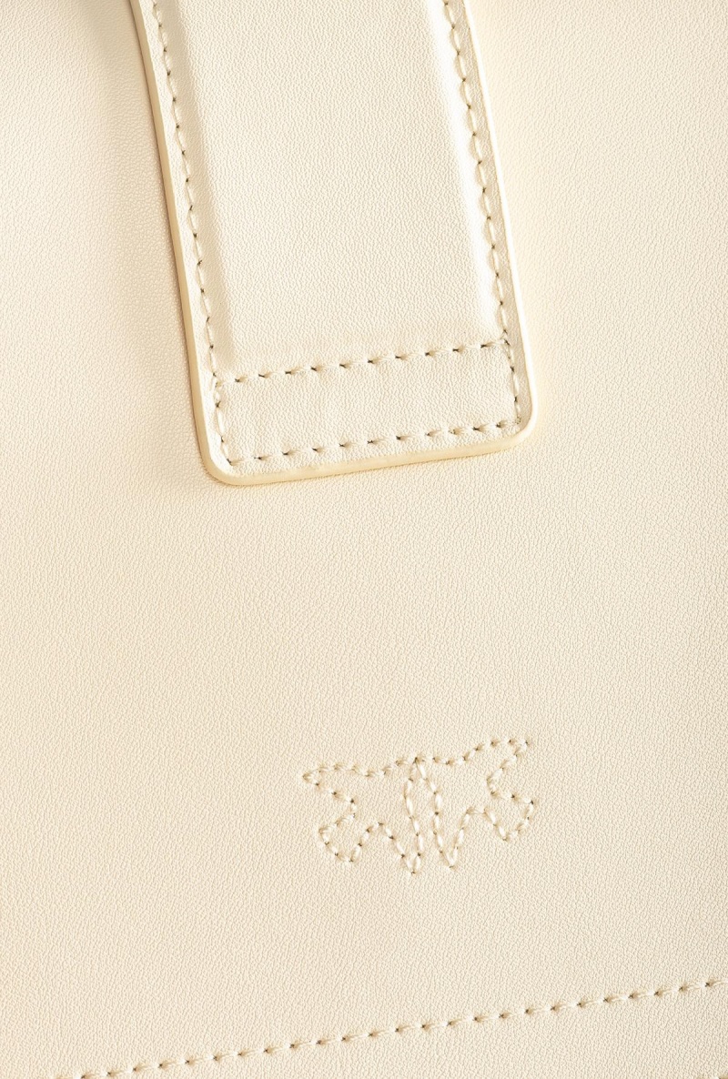 DOUBLE CREAM-ANTIQUE GOLD Pinko Classic Love Bag One Painted Studs | DMYVO72680