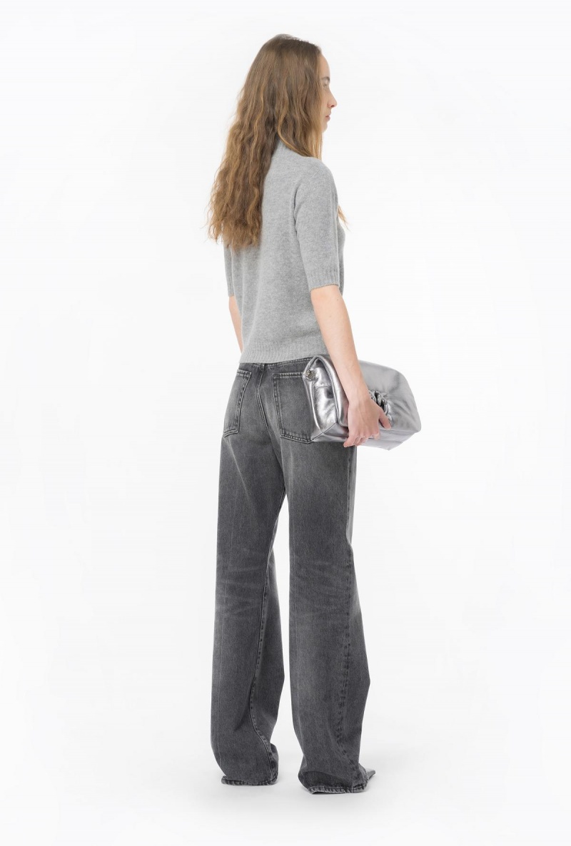 DRIZZLE GREY Pinko Cashmere-blend high-neck sweater | UMYTG68139
