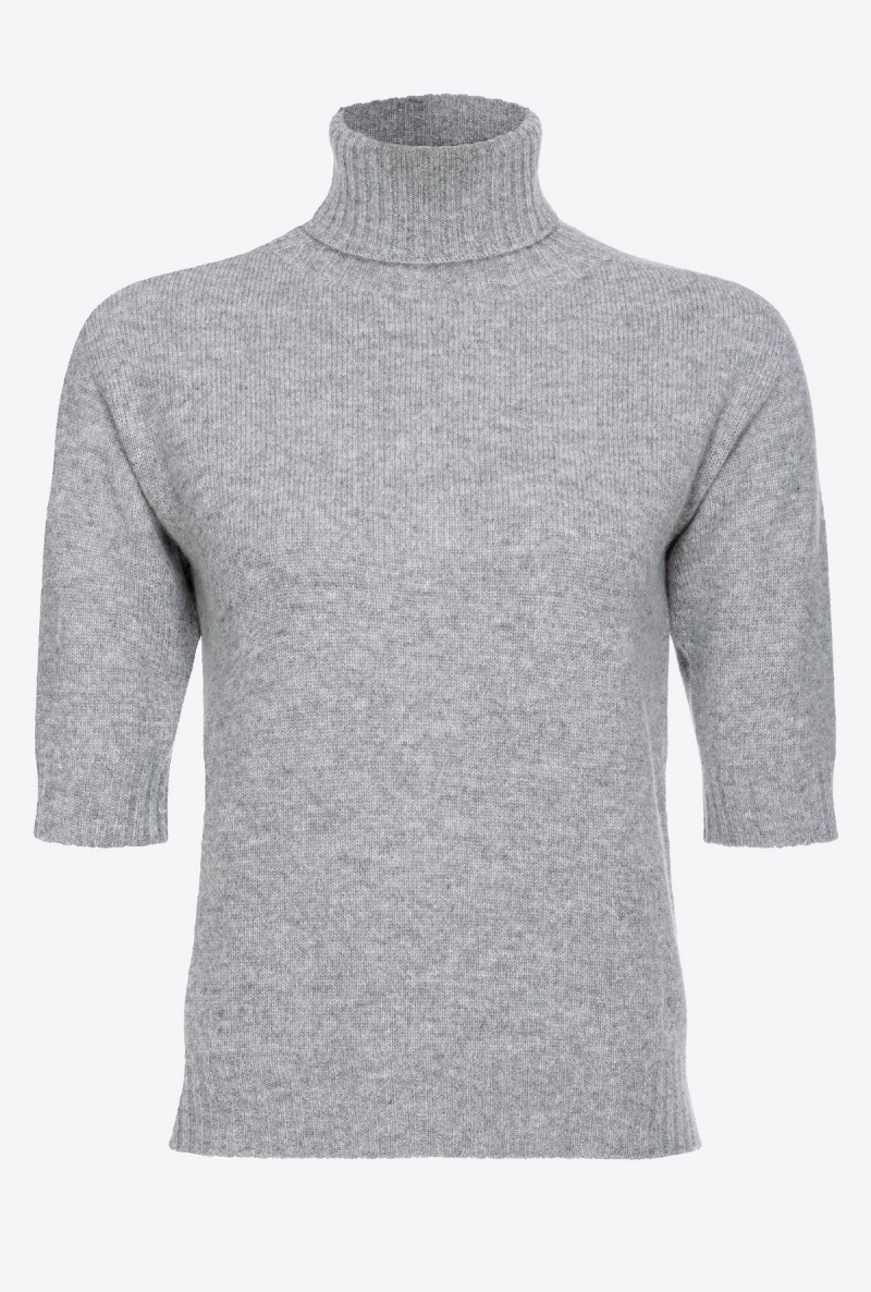DRIZZLE GREY Pinko Cashmere-blend high-neck sweater | UMYTG68139