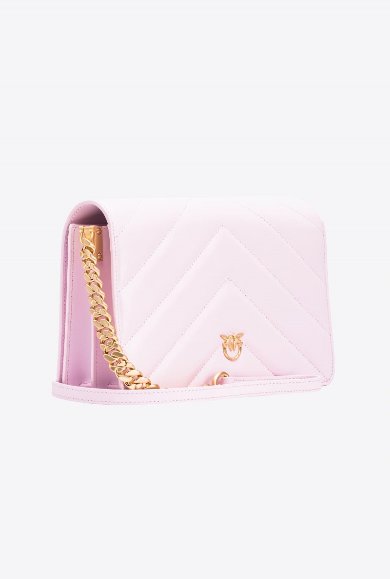 FESTIVAL BLOOM-BRUSHED GOLD Pinko Classic Love Bag Click Big Chevron | MYDFL22324