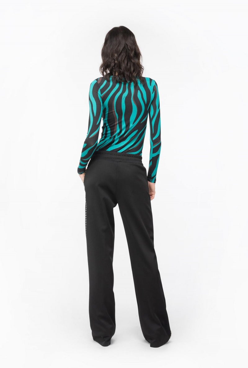 GREEN/BLACK/BURGUNDY Pinko Psychedelic animal-print sweater | UMYTG19034