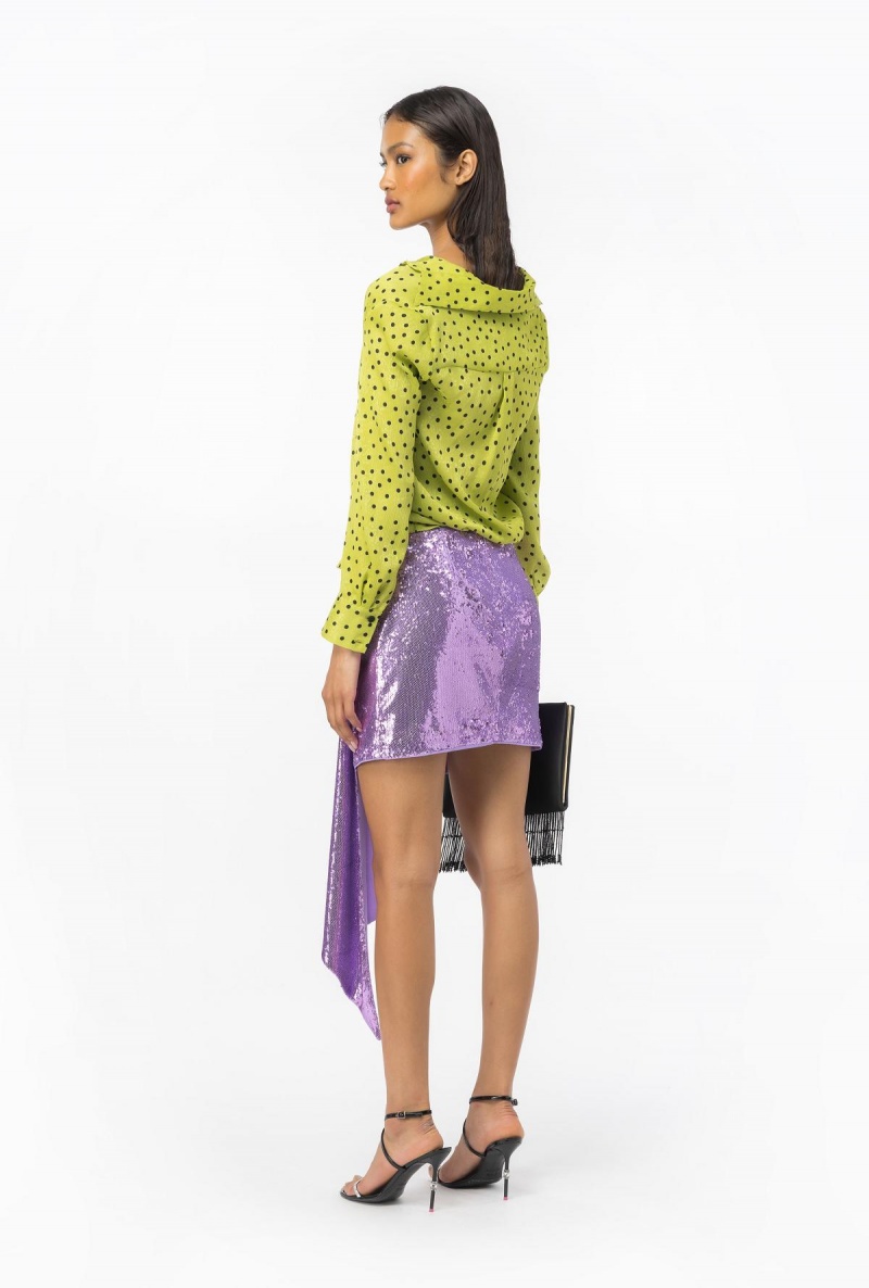 GREEN/BLACK Pinko Polka-dot shirt | FMYUI47645