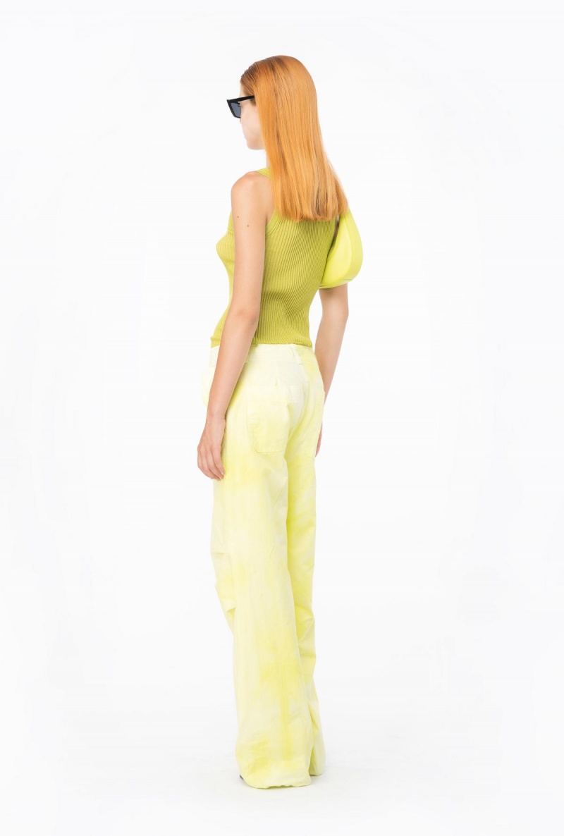 GREEN - SOLFATARA Pinko Tie-dyed cotton utility trousers | MYCVG18419