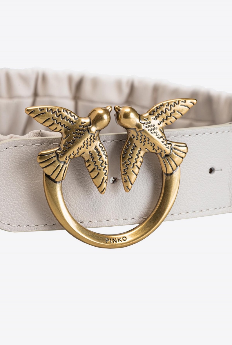 G. MAROSO BEIGE-ANTIQUE GOLD Pinko Gathered Love Birds belt | SMYNY80266