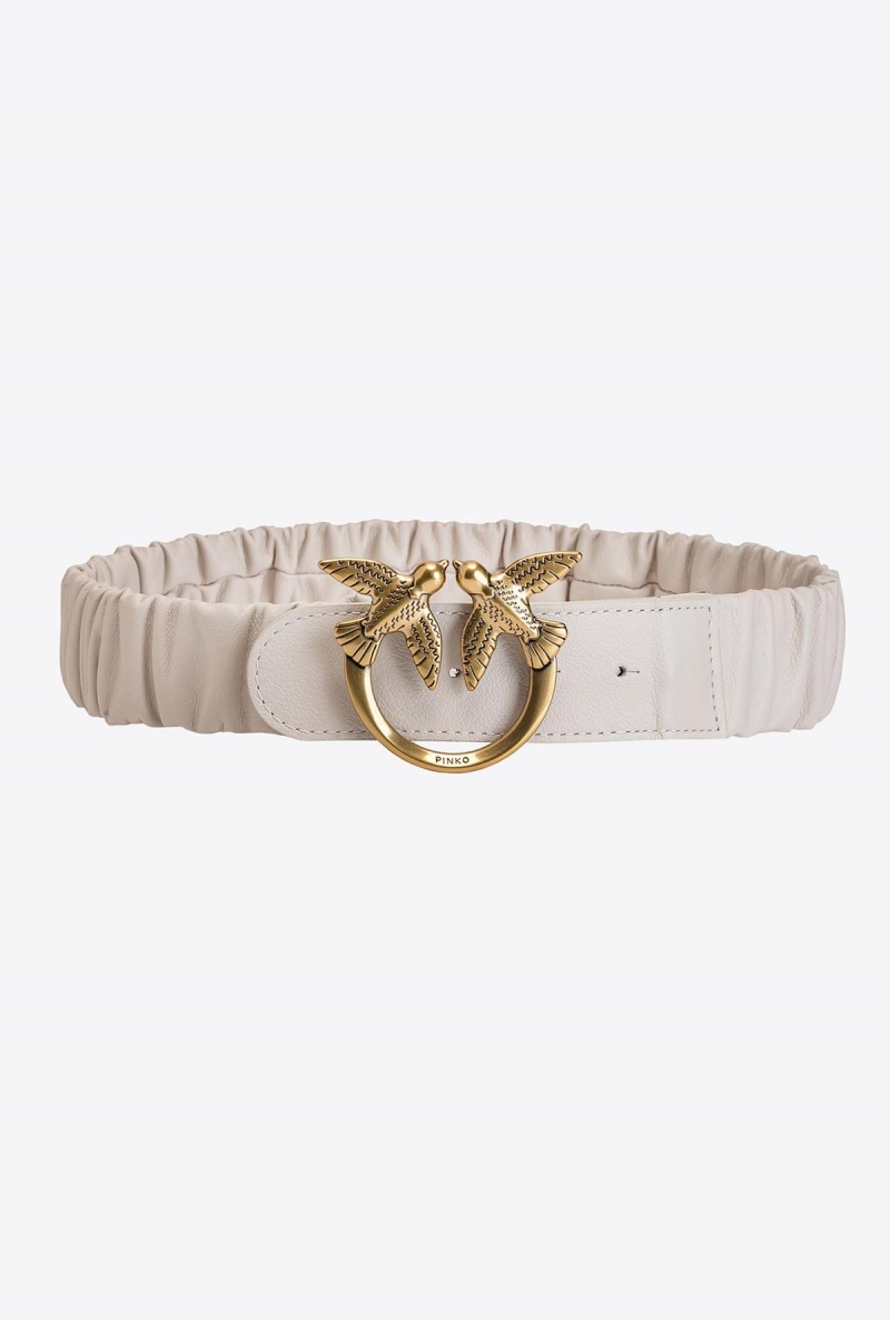 G. MAROSO BEIGE-ANTIQUE GOLD Pinko Gathered Love Birds belt | SMYNY80266