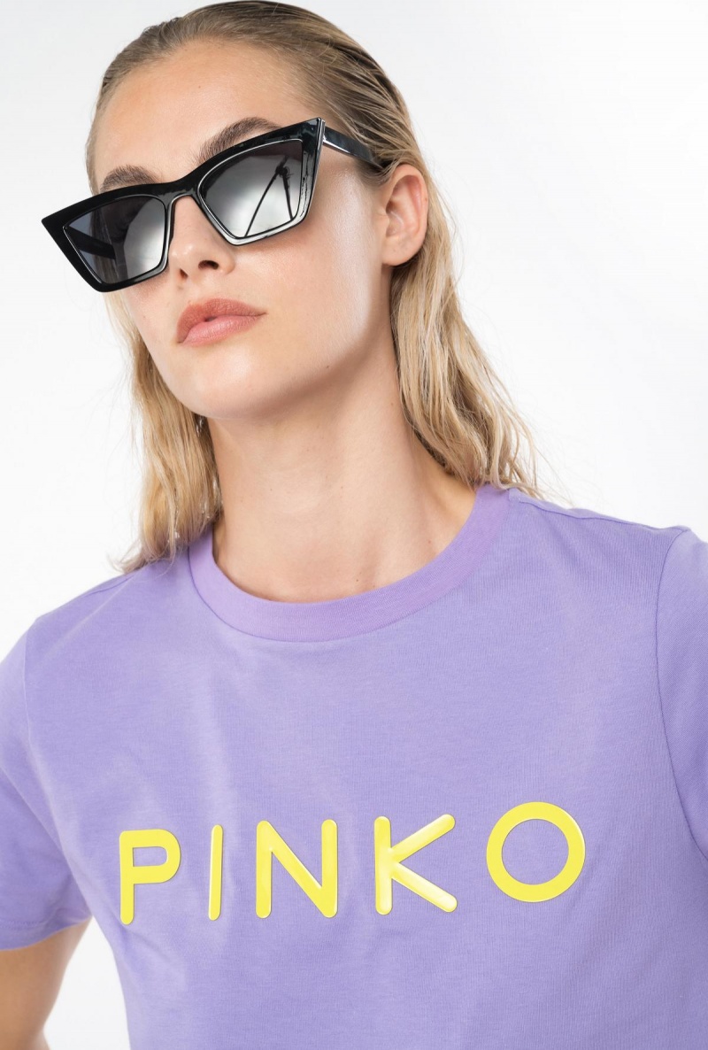 KASHMIR PURPLE Pinko PINKO-print T-shirt | MYJVR77747